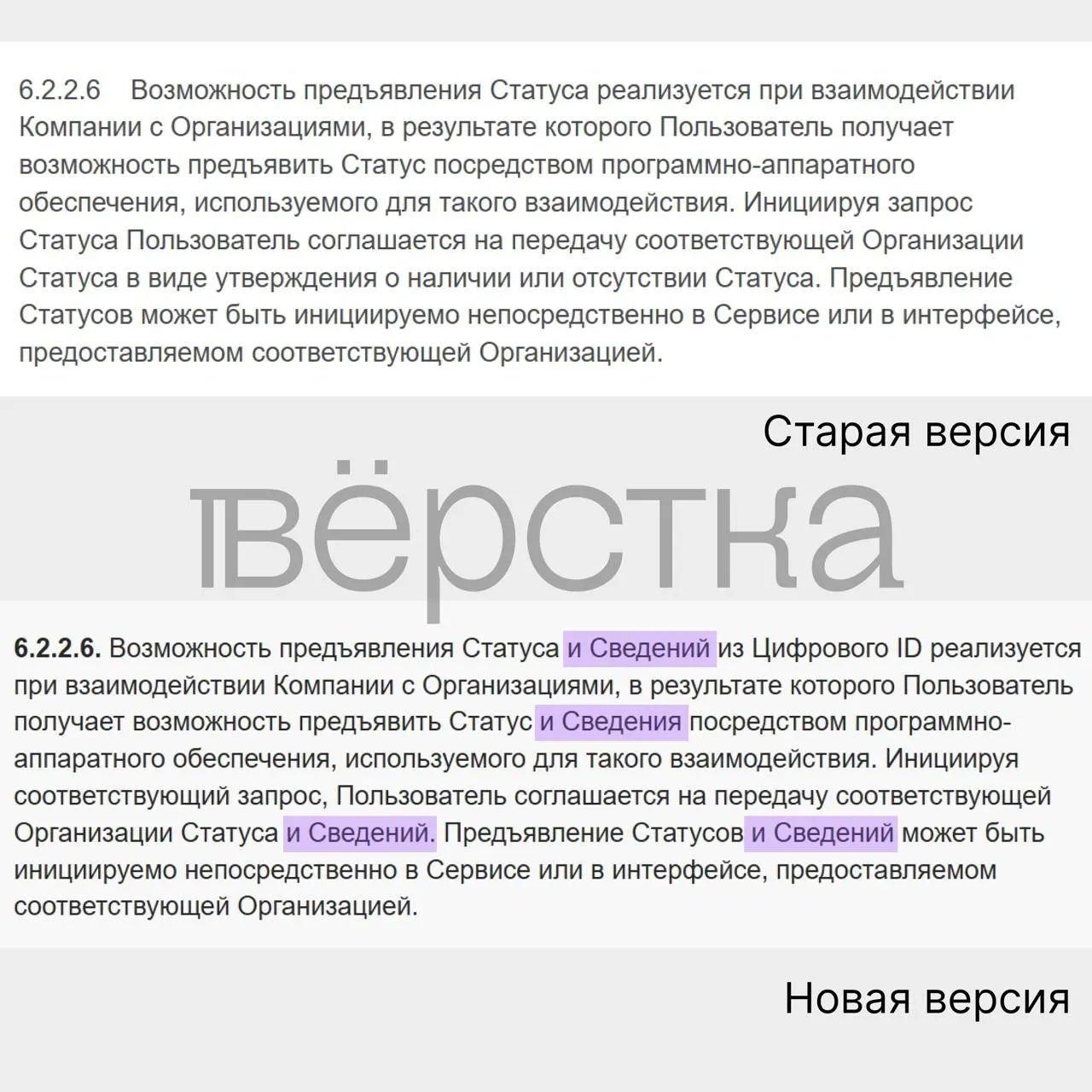 В обновлённой редакции соглашения указано направление передачи сведений из документов, подтверждающих личность; специалисты предупреждают о возрастании рисков для безопасности пользователей.